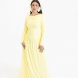 Ori Long Sleeve Ruched Waist Maxi Dress