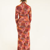 Liv Long Sleeve Mesh Dress in Wild Things