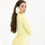 Ori Long Sleeve Ruched Waist Maxi Dress