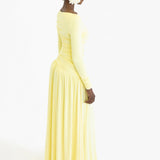 Ori Long Sleeve Ruched Waist Maxi Dress