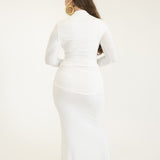 Lita Draped Top in White