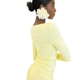 Ori Long Sleeve Ruched Waist Maxi Dress