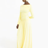 Ori Long Sleeve Ruched Waist Maxi Dress