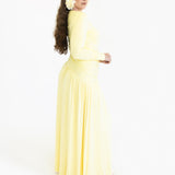 Ori Long Sleeve Ruched Waist Maxi Dress