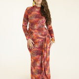 Liv Long Sleeve Mesh Dress in Wild Things