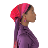Iris Printed Plisse Chiffon Scarf