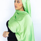 Satin Scarf in Lime