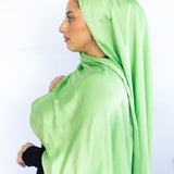 Satin Scarf in Lime
