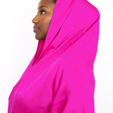 Satin Scarf in Magenta