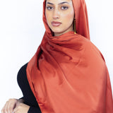 Satin Scarf in Rust