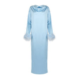 Bilquees Long Feather Sleeve Dress