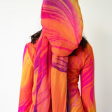 Sunset Printed Plisse Chiffon Scarf