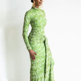 Liv Long Sleeve Mesh Dress in Thrive