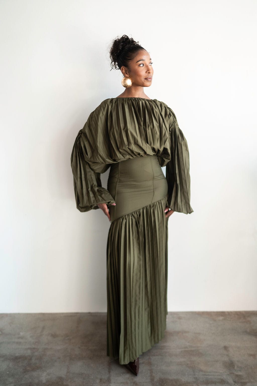 mynette corset shirt dress Guizio Mynette Corset Shirt Dress Black / XS
