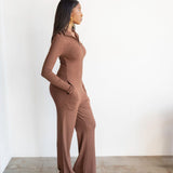 The Perfect Jumpsuit in Chocolate Brown