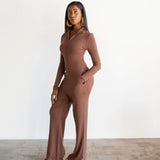 The Perfect Jumpsuit in Chocolate Brown