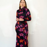 Liv Long Sleeve Mesh Dress in Bloom