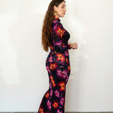 Liv Long Sleeve Mesh Dress in Bloom