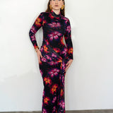 Liv Long Sleeve Mesh Dress in Bloom