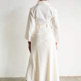 Inayah Exaggerated Collar Polo Shirt Ivory