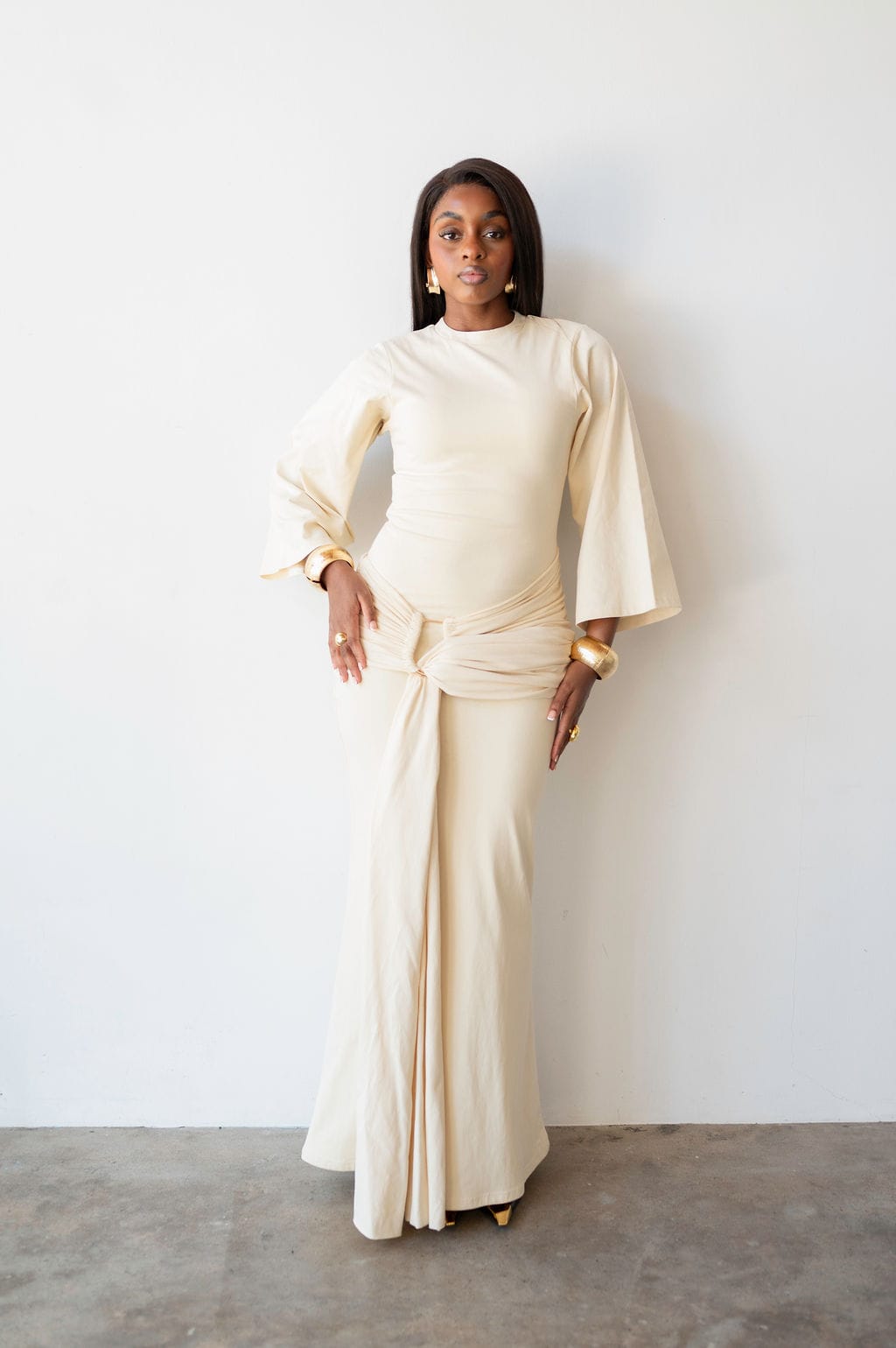 The Perfect Elevated T-Shirt Dress in Ivory 3XL The Perfect Elevated T-Shirt Dress in Ivory 3XL