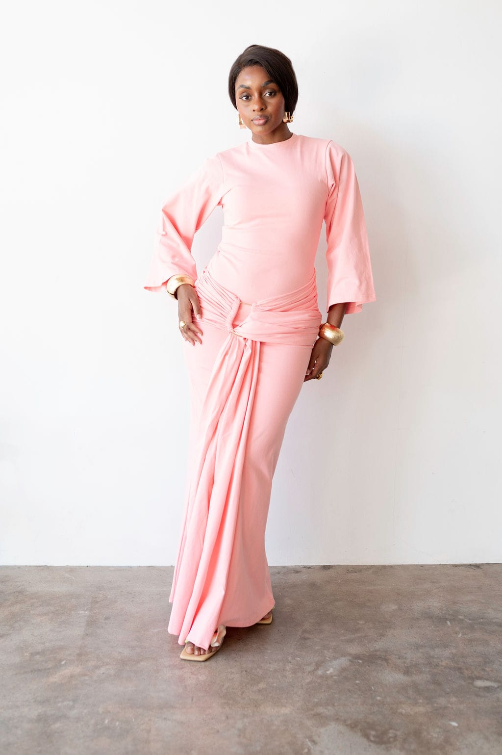The Perfect Elevated T-Shirt Dress in Pink 3XL The Perfect Elevated T-Shirt Dress in Pink 3XL