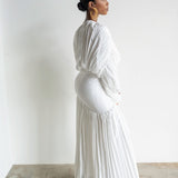 Olive Oversized Shirt and High Waist Corset Skirt Set in White