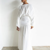 Olive Oversized Shirt and High Waist Corset Skirt Set in White
