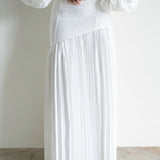 Olive Oversized Shirt and High Waist Corset Skirt Set in White