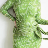 Liv Long Sleeve Mesh Dress in Thrive