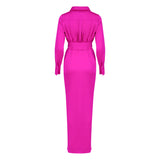 Nesrine Long Sleeve Button Up Maxi Dress