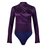 Souma Long Sleeve Draped Bodysuit