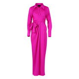 Nesrine Long Sleeve Button Up Maxi Dress