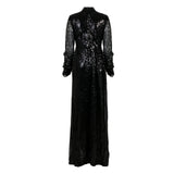 Malika Draped Top Sequin Gown