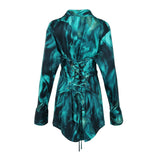 Omi Long Sleeve Shirt with Lace Up Back