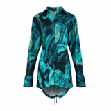 Omi Long Sleeve Shirt with Lace Up Back