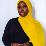 Premium Chiffon Scarf in Mustard