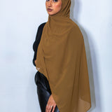 Premium Chiffon Scarf in Sand