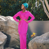 Nesrine Long Sleeve Button Up Maxi Dress