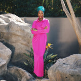 Nesrine Long Sleeve Button Up Maxi Dress