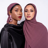 Plisse Chiffon Scarf in Rose Dust
