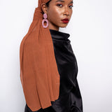 Plisse Chiffon Scarf in Ginger