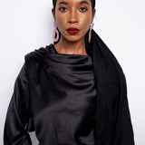 Premium Jersey Scarf in Black