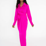 Nesrine Long Sleeve Button Up Maxi Dress