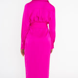Nesrine Long Sleeve Button Up Maxi Dress
