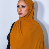 Premium Chiffon Scarf in Apricot