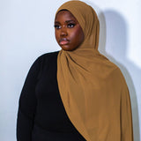 Premium Chiffon Scarf in Sand
