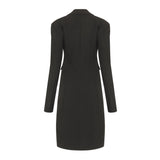 Amaya Power Suit Long Blazer in Black