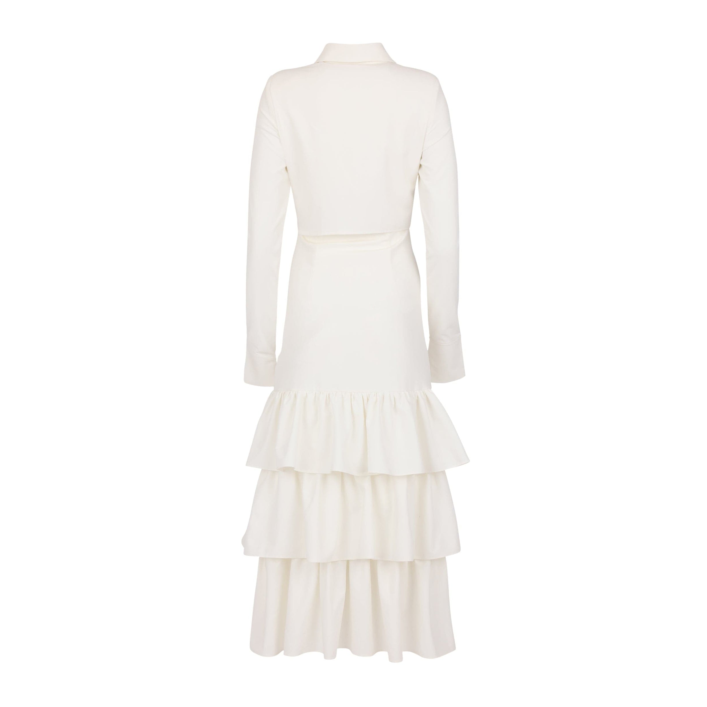 The Perfect White Long Sleeve Maxi Shirt Dress – RI MI