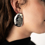 Rokaya Melted Earrings Silver